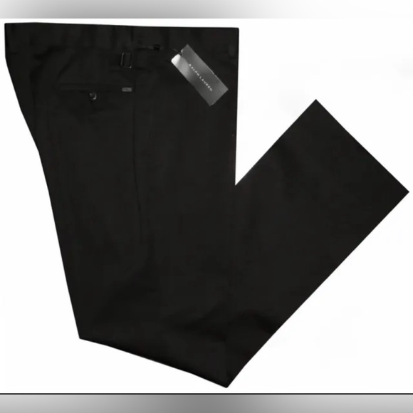 $350 NWT RALPH LAUREN BLACK LABEL DRESS PANTS 40 + MADE ITALY BLACK KHAK…